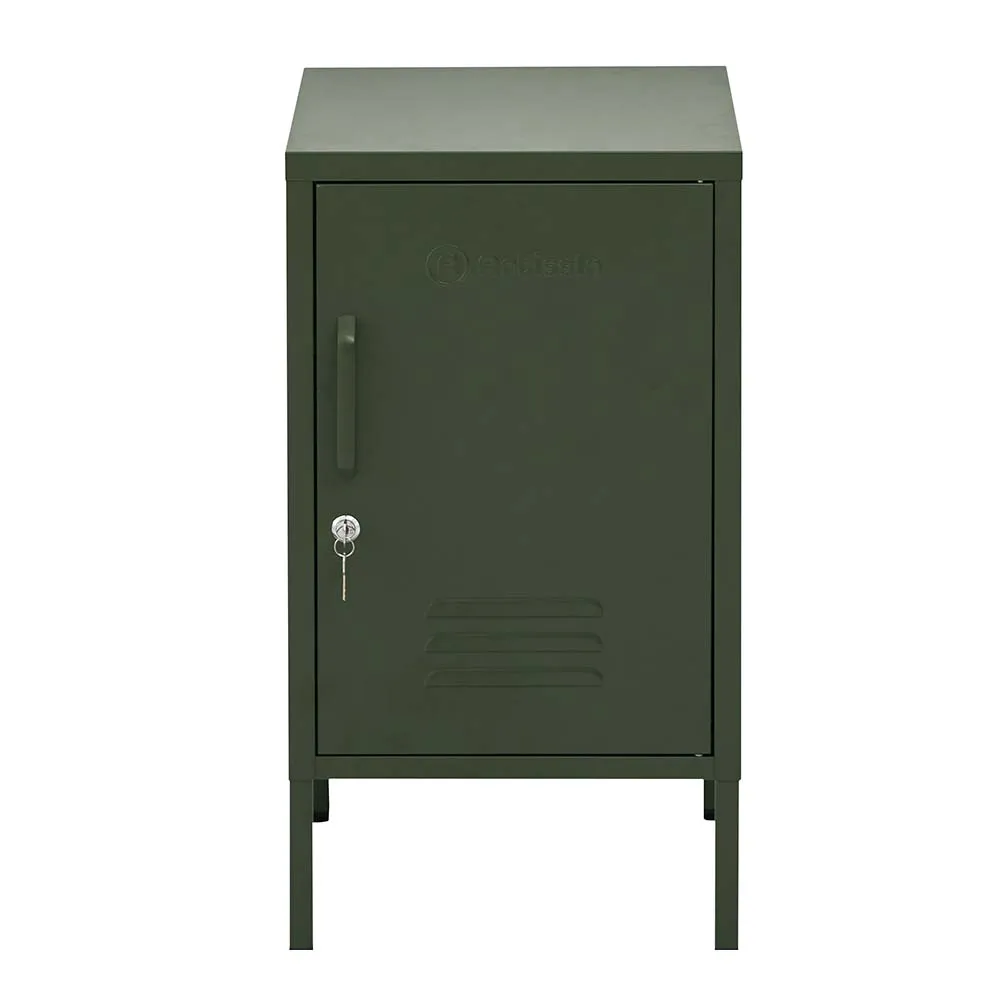 ArtissIn Mini Metal Locker Storage Shelf Organizer Cabinet Bedroom Green