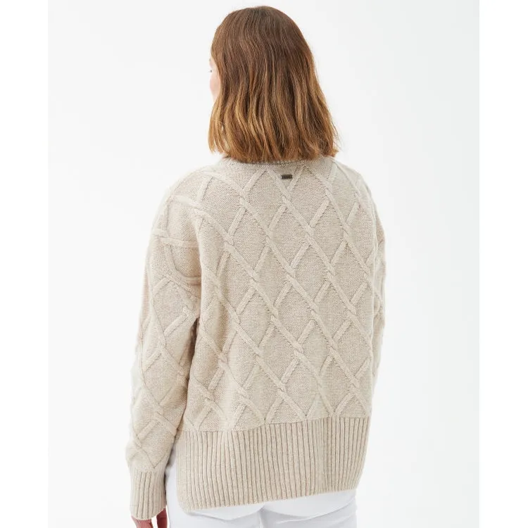 Barbour Ladies Perch Knit Jumper - Oatmeal