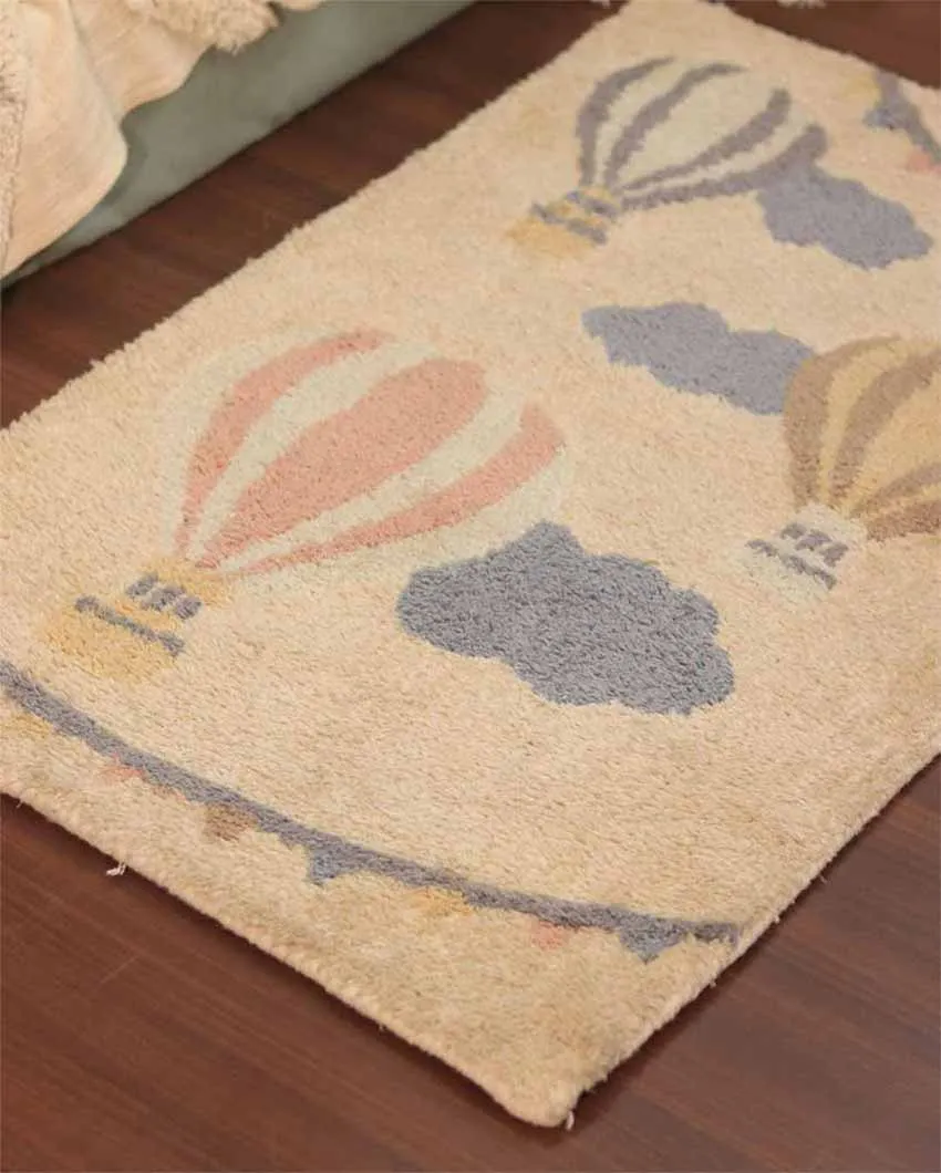 Big Air Balloon Tufted Design Polyester Rug | 3x2 Ft