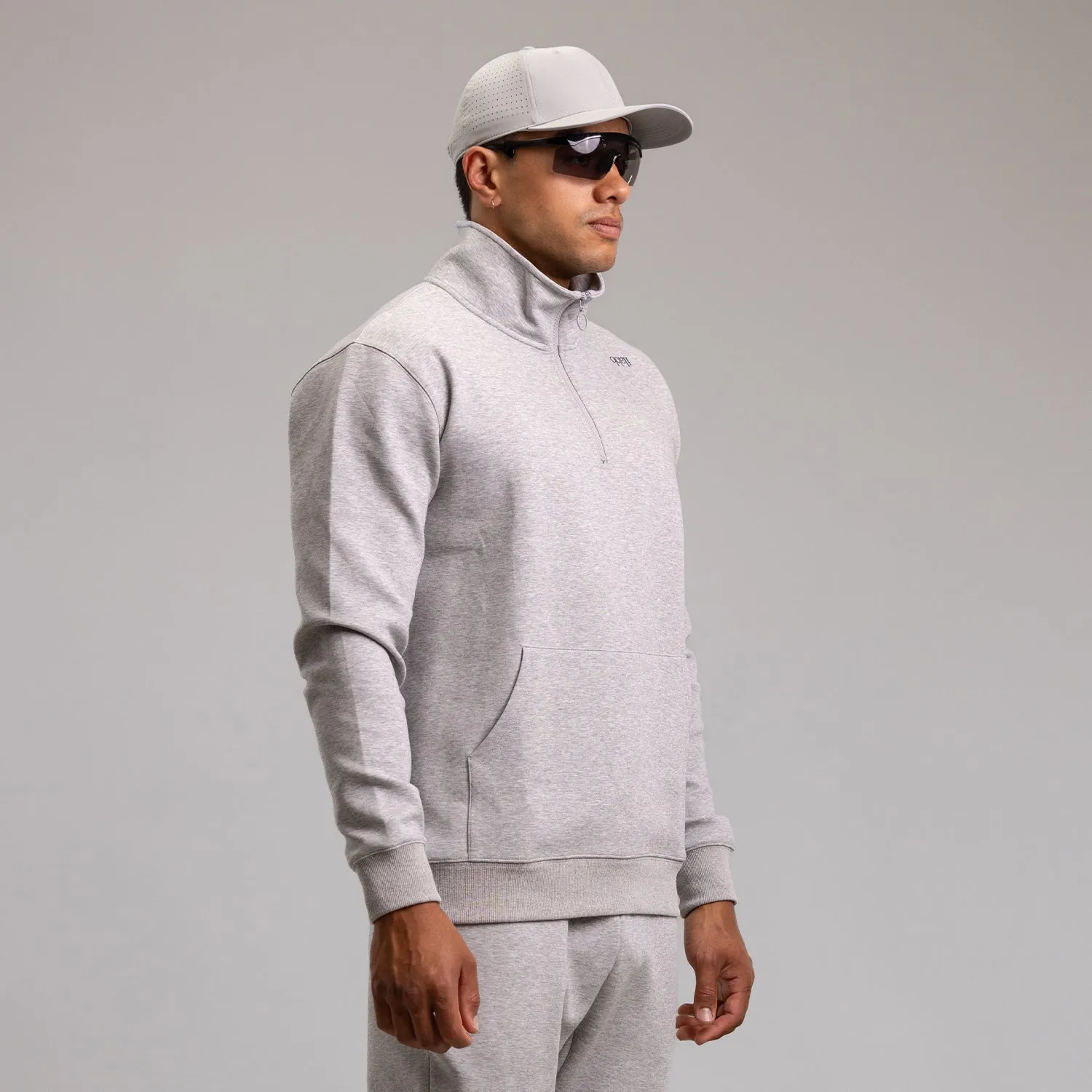 Brake Quarter Zip Unisex SILVER MARLE