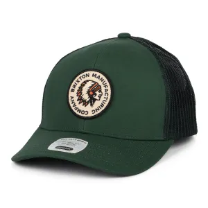 Brixton Hats Rival Stamp NetPlus MP Trucker Cap - Pine Green