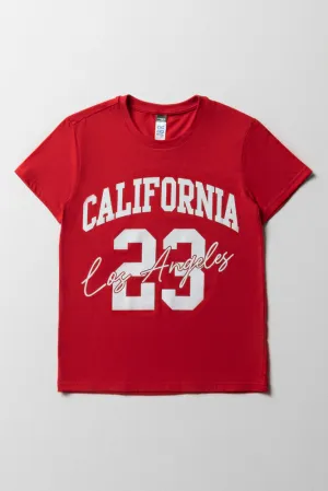 California Short Sleeve T-Shirt Red