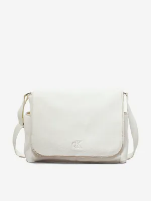 Calvin Klein Baby Teddy Messenger Changing Bag in Ivory (36cm)