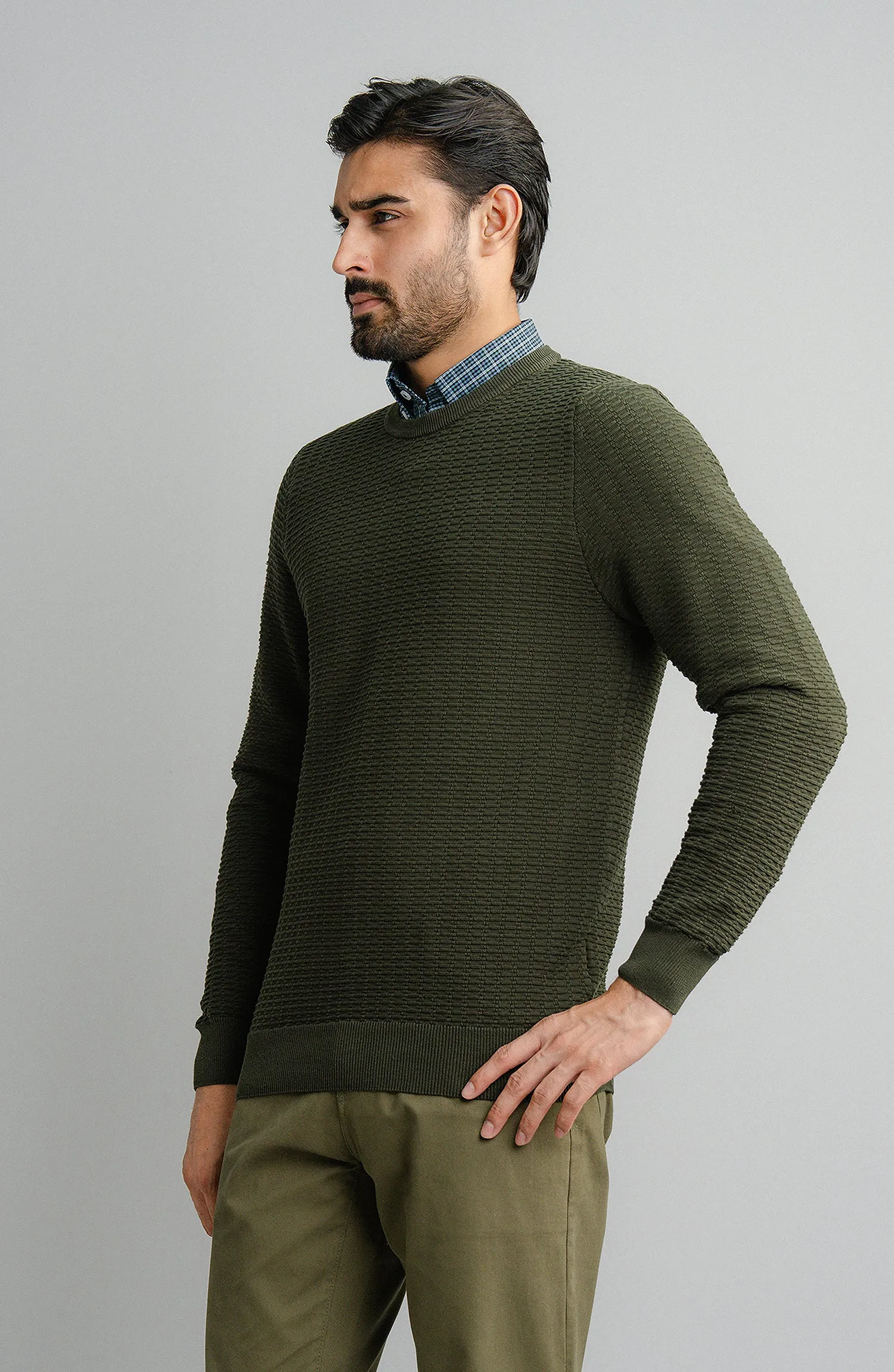 Cotton Sweater - Green