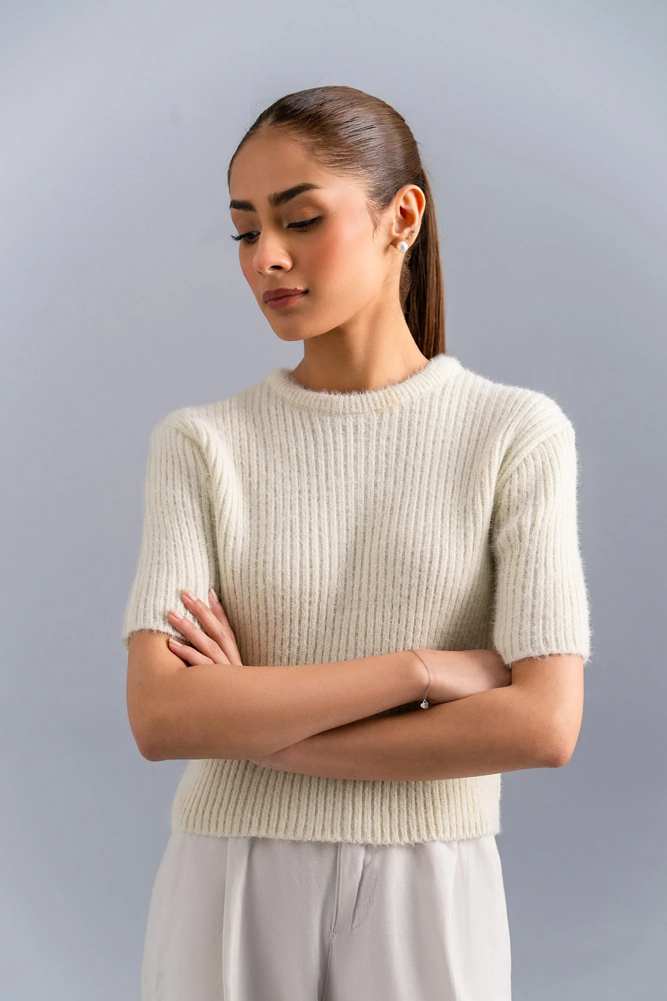 CROPPED RIBBED SWEATER (E2058/108/002)