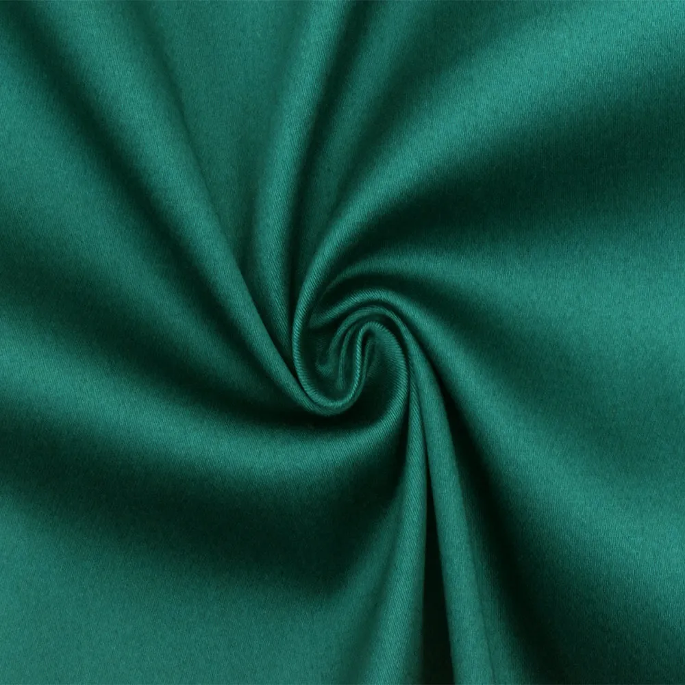 Fashion Green Solid Stretch Cotton Sateen Woven Fabric