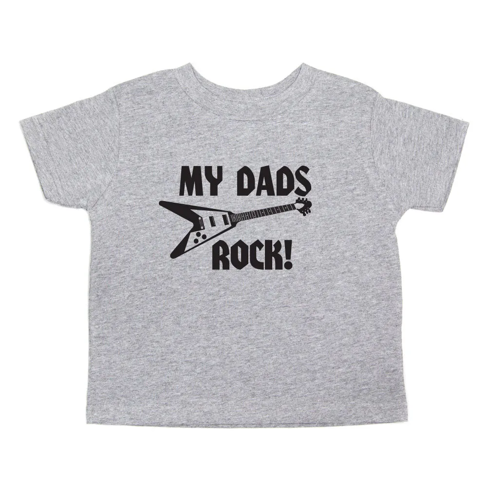 Father's Day My Dads Rock! Guitar Toddler Short Sleeve T-Shirt