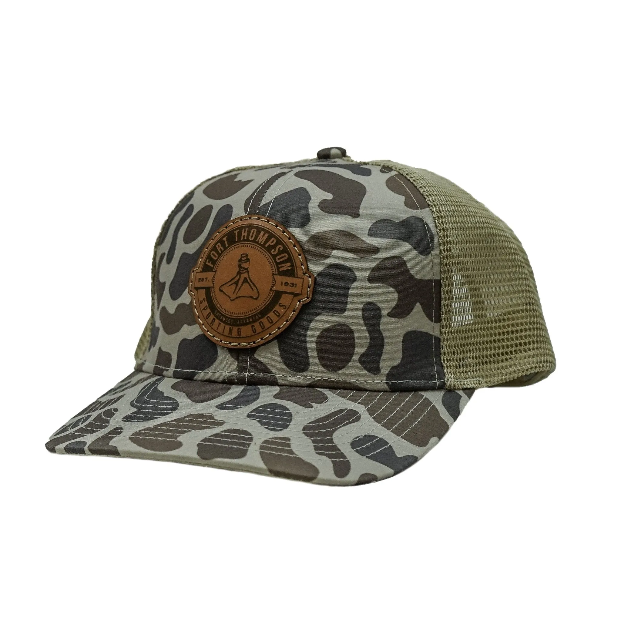 Fort Thompson Circle Leather Patch Trucker Hat