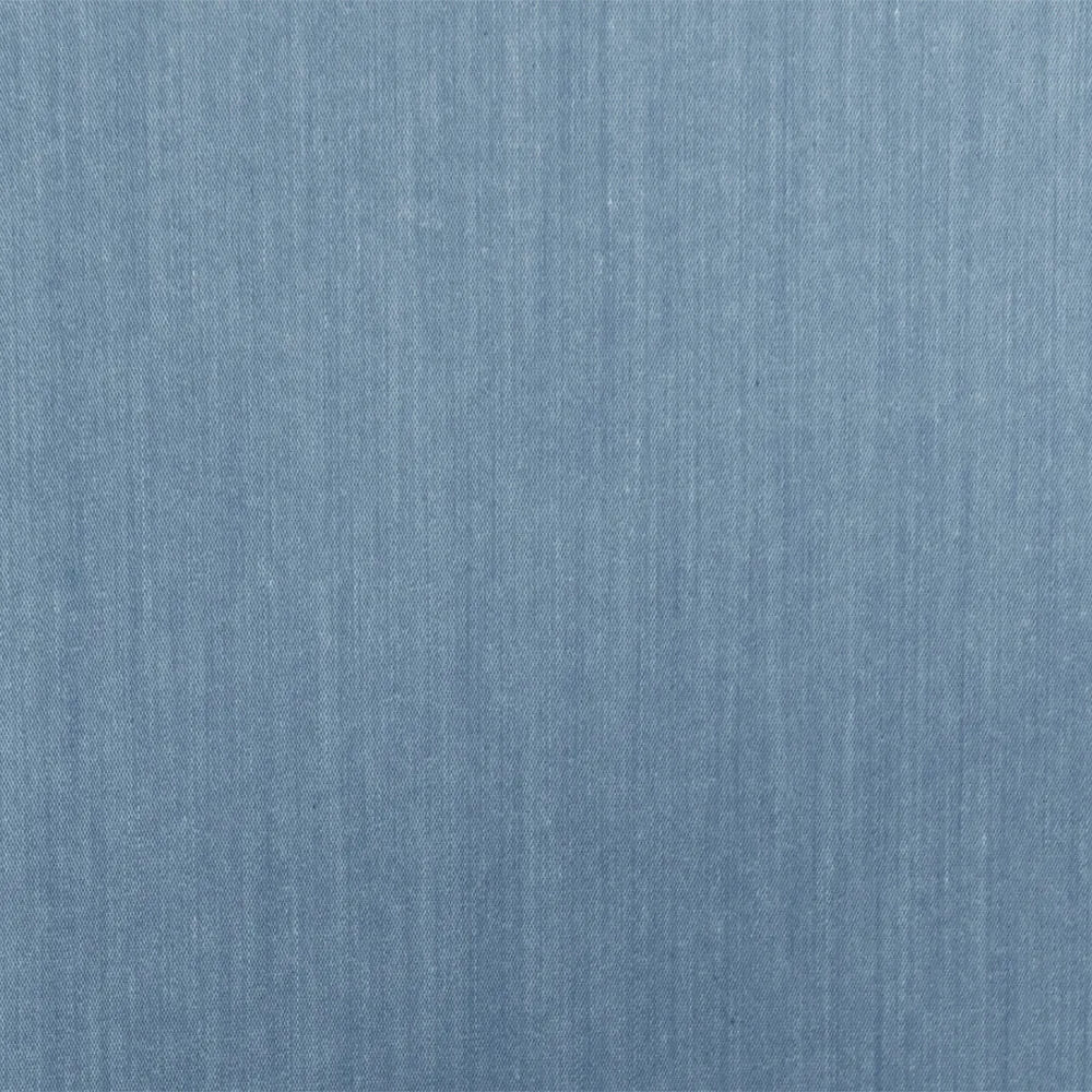 Frost Blue-White Striated Slub Stretch Cotton Blend Stretch Shirting Fabric