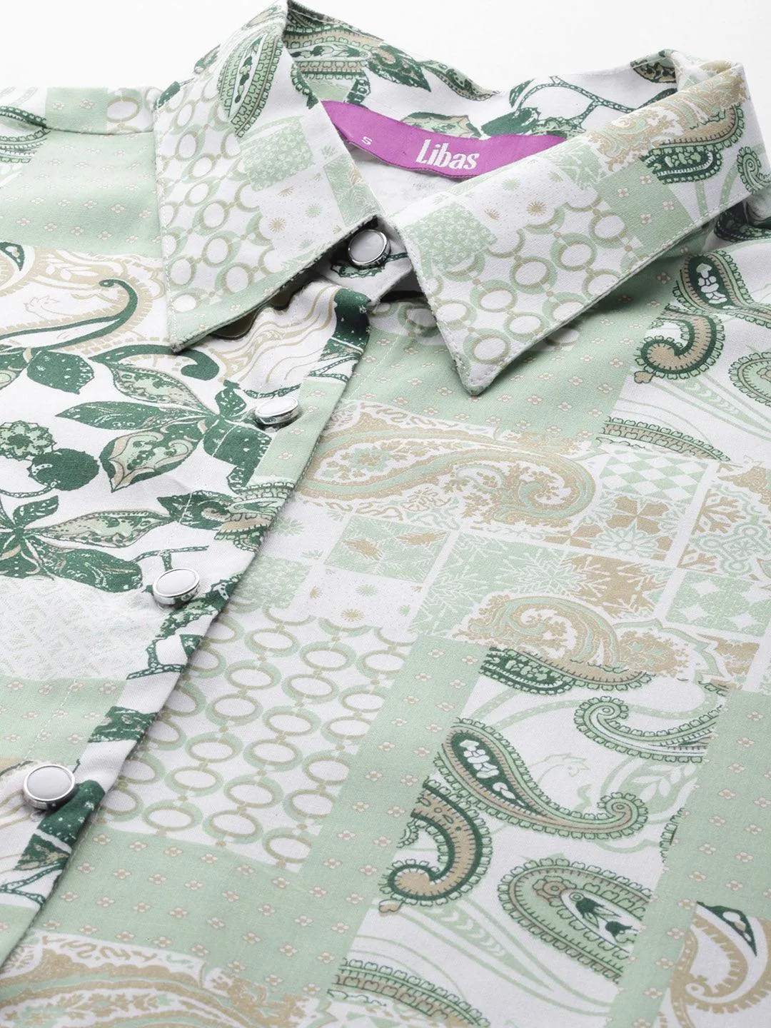 Green Printed Rayon Co-Ords