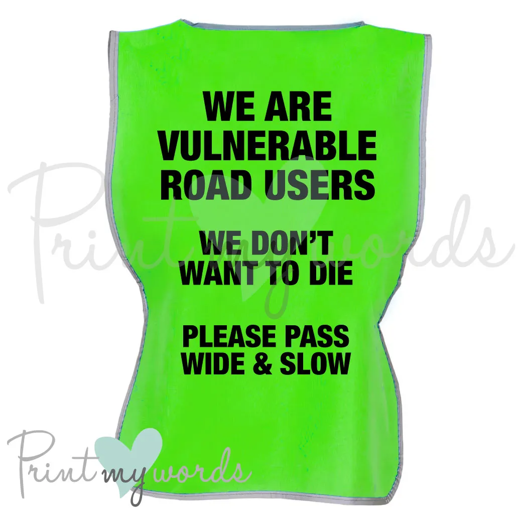 High Visibility Hi Vis Equestrian Reflective Vest Tabard Waistcoat VULNERABLE ROAD USERS