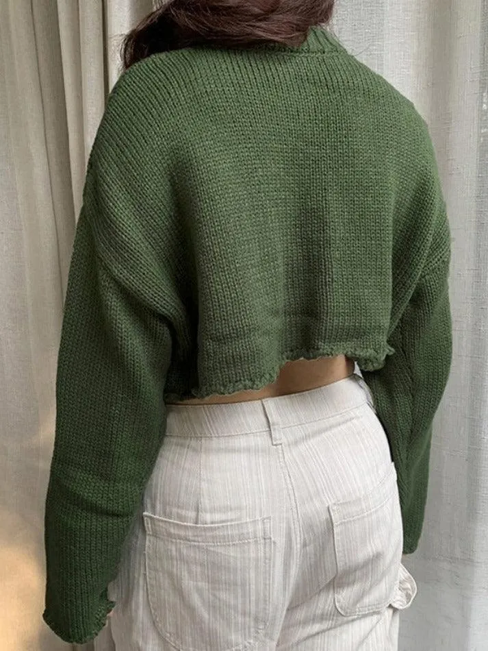 Joskaa Vintage Star Jacquard Cropped Sweater