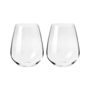 Krosno Duet Stemless Wine Glass 500ML Set of 2 Gift Boxed KR0345