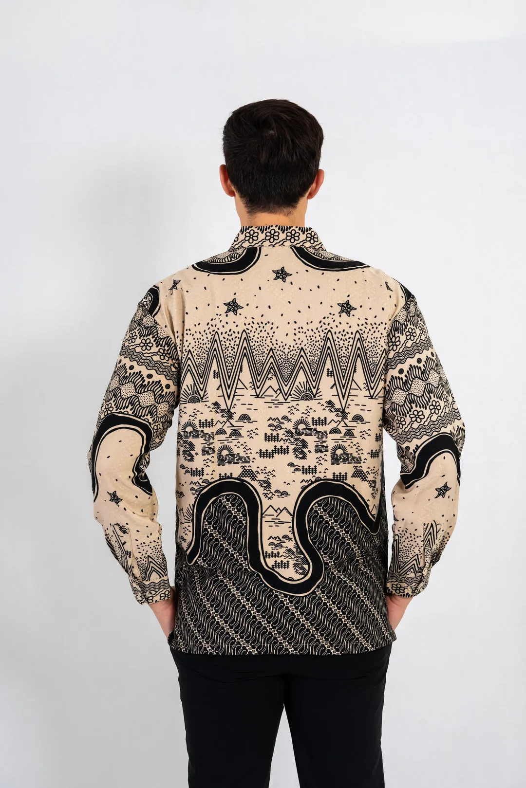 Men's Batik Shirt - Sandscape | Long Sleeves