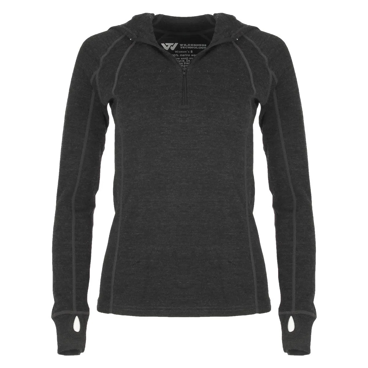 MERINO ZIP-UP HOODIE BASE LAYER - WOMEN'S