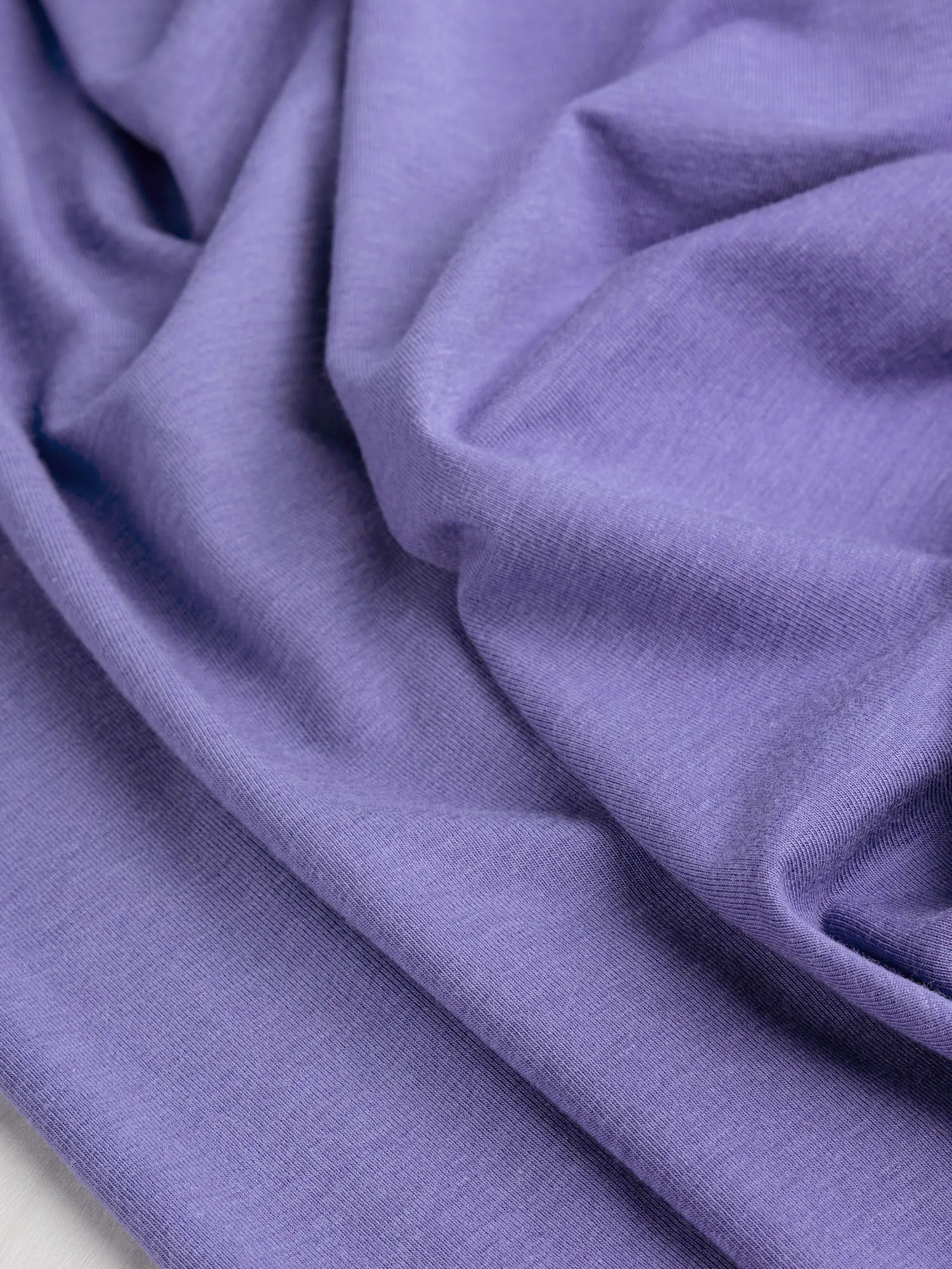 Organic Cotton   Tencel Stretch Knit Jersey - Lavender - Swatch