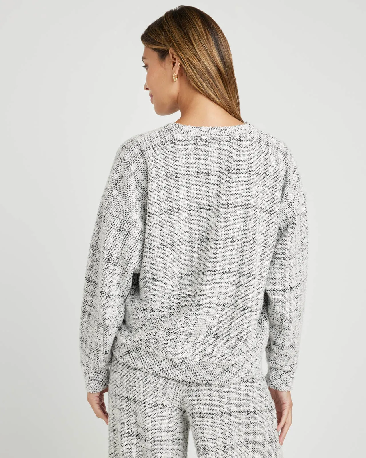 Penny Tweedy Plaid Crewneck Pullover