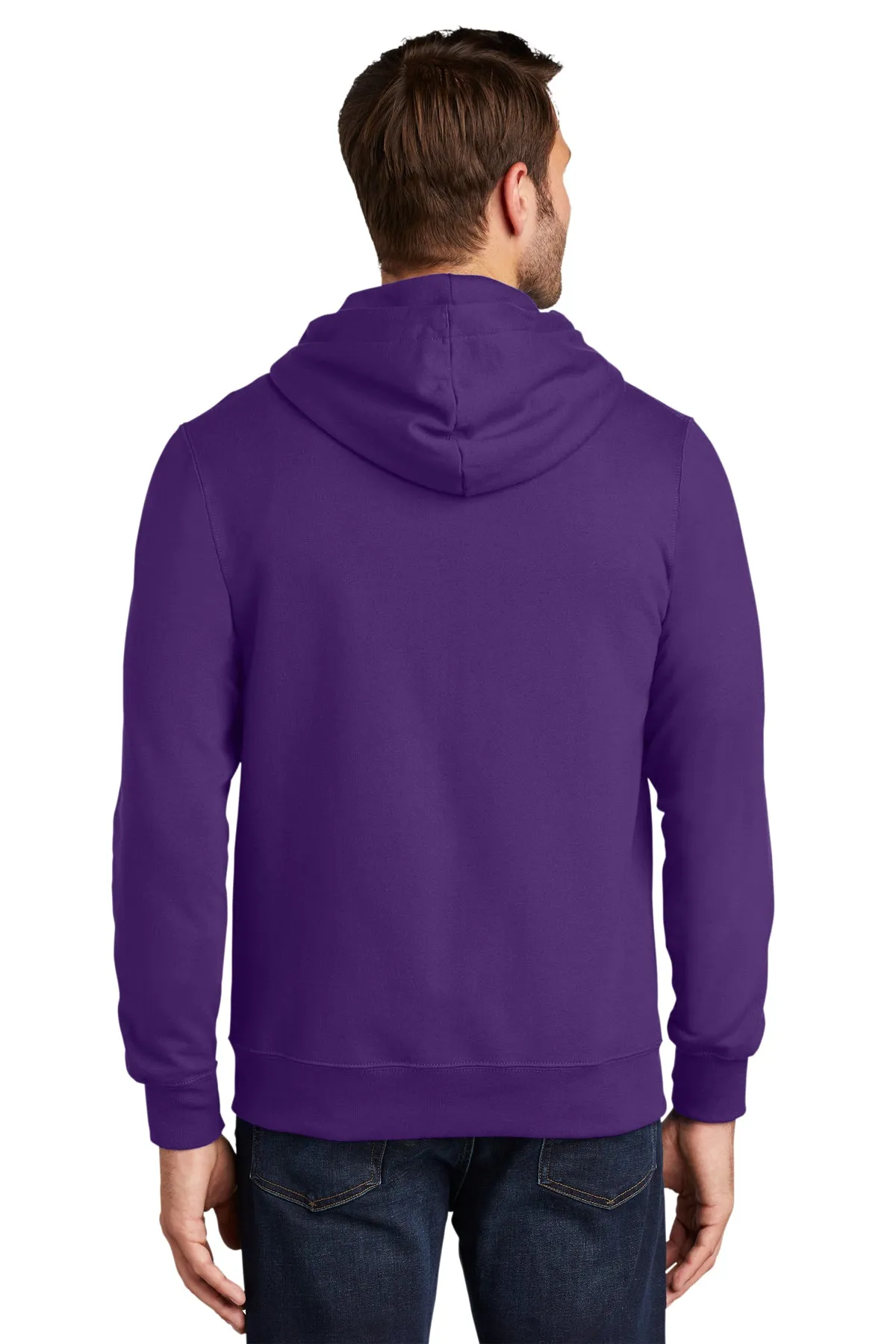 Port & Company Fan Favorite Fleece Branded Zip Hoodies, Team Purple