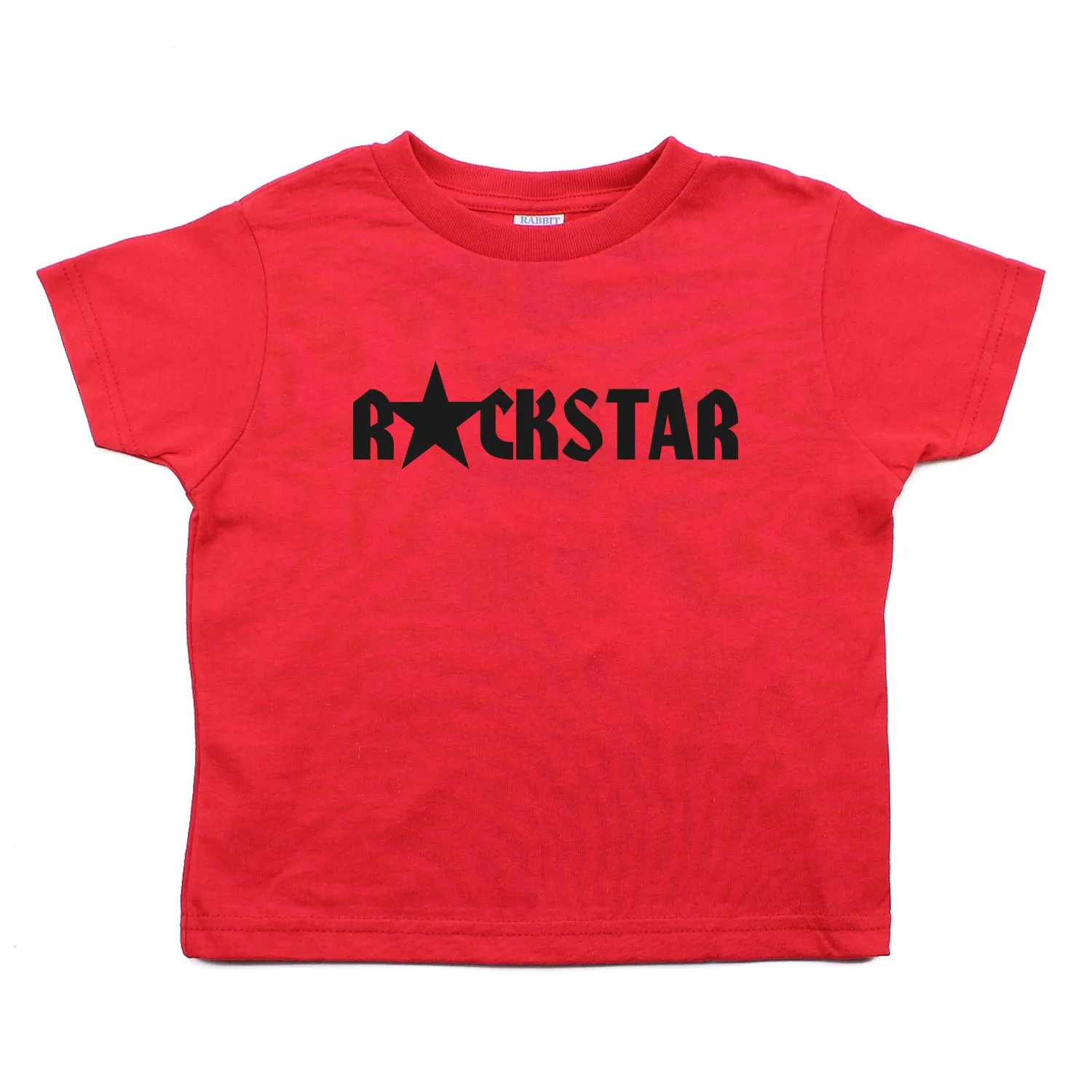 Rockstar Rock and Roll Unisex-Kids Toddler Short Sleeve T-Shirt