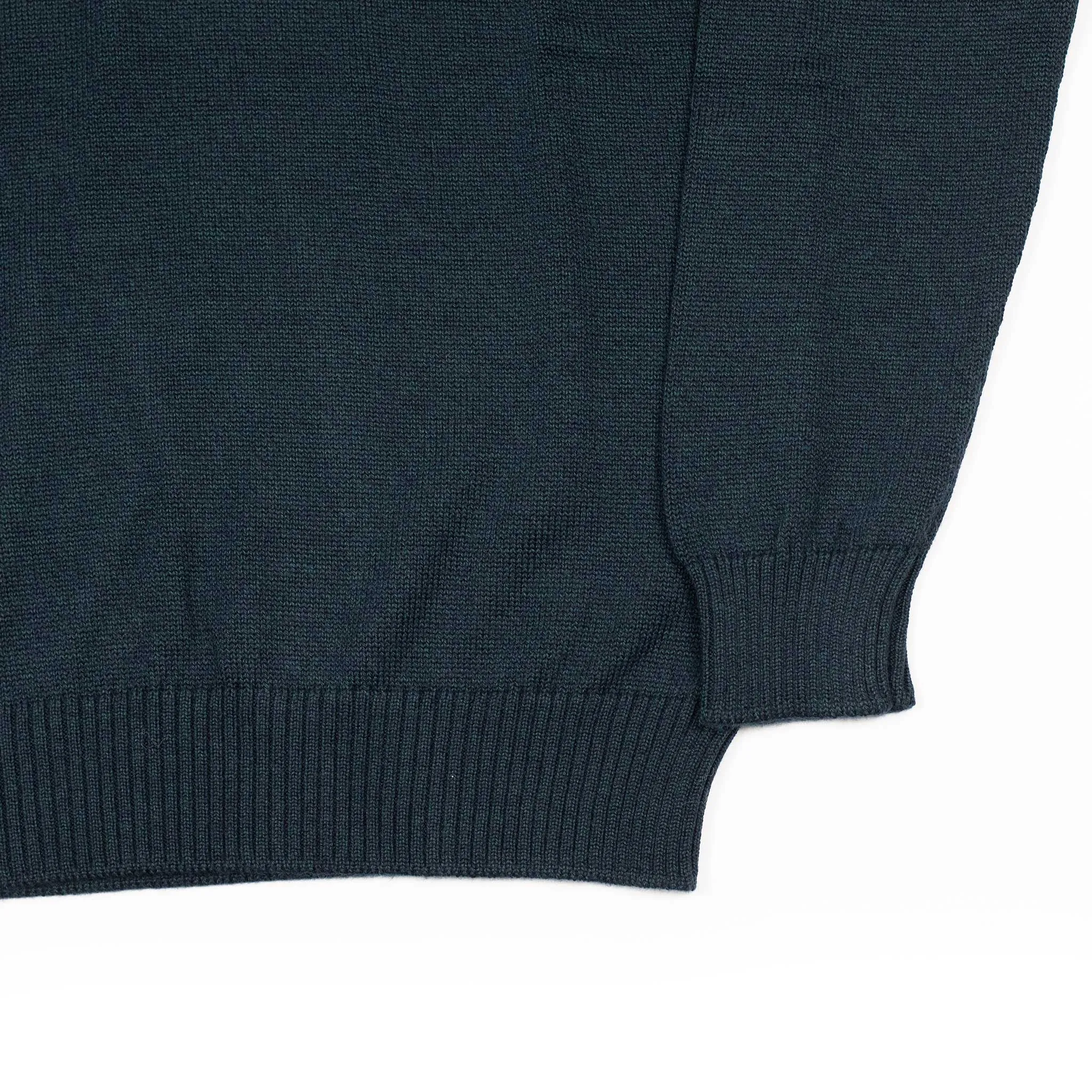 Rollneck sweater in petrol superfine merino wool (restock)