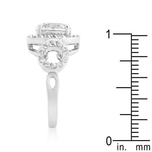 Round Cut Trio Cubic Zirconia Ring