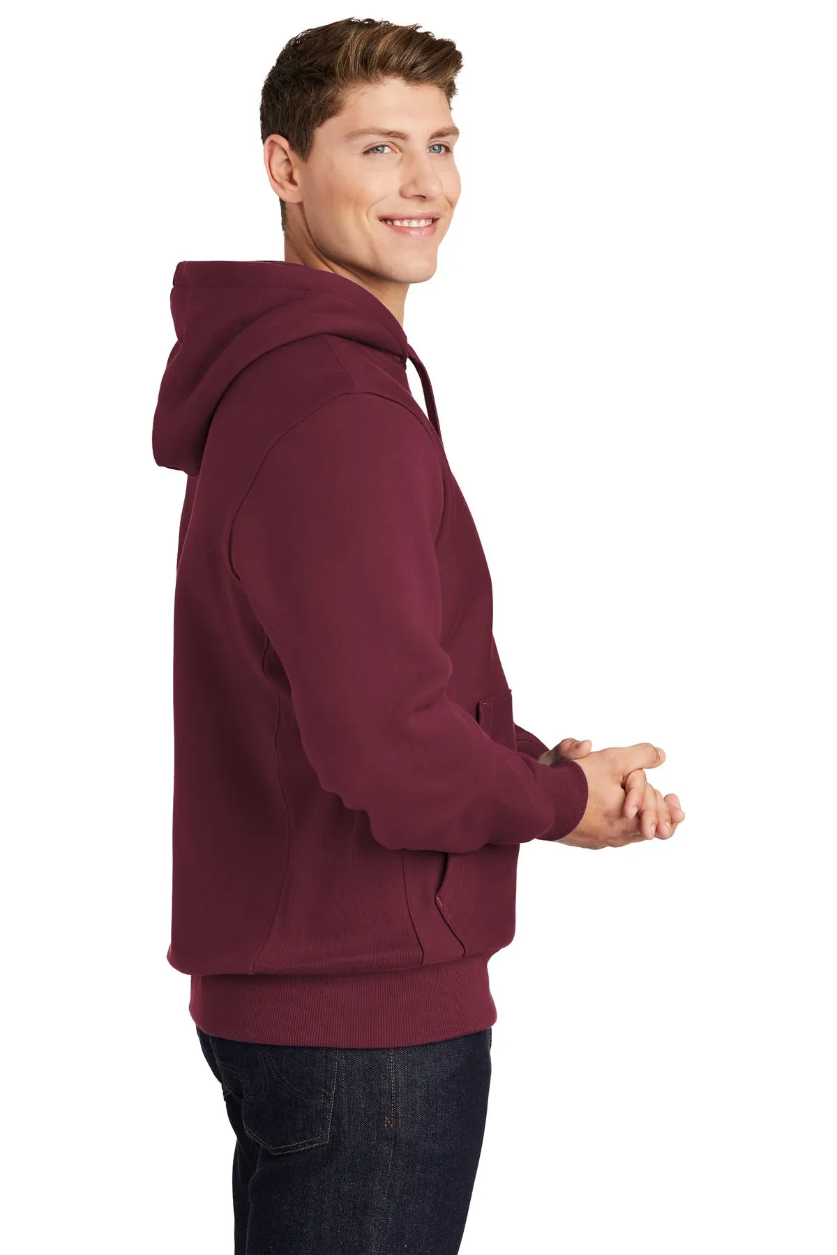 Sport-Tek Super Heavyweight Pullover Customized Hooded Sweatshirts, Maroon