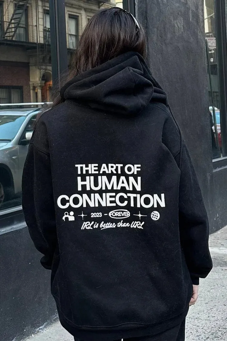 The Mayfair Group - "Human Connection" Zip Up Hoodie - Fleece Cotton Polyester