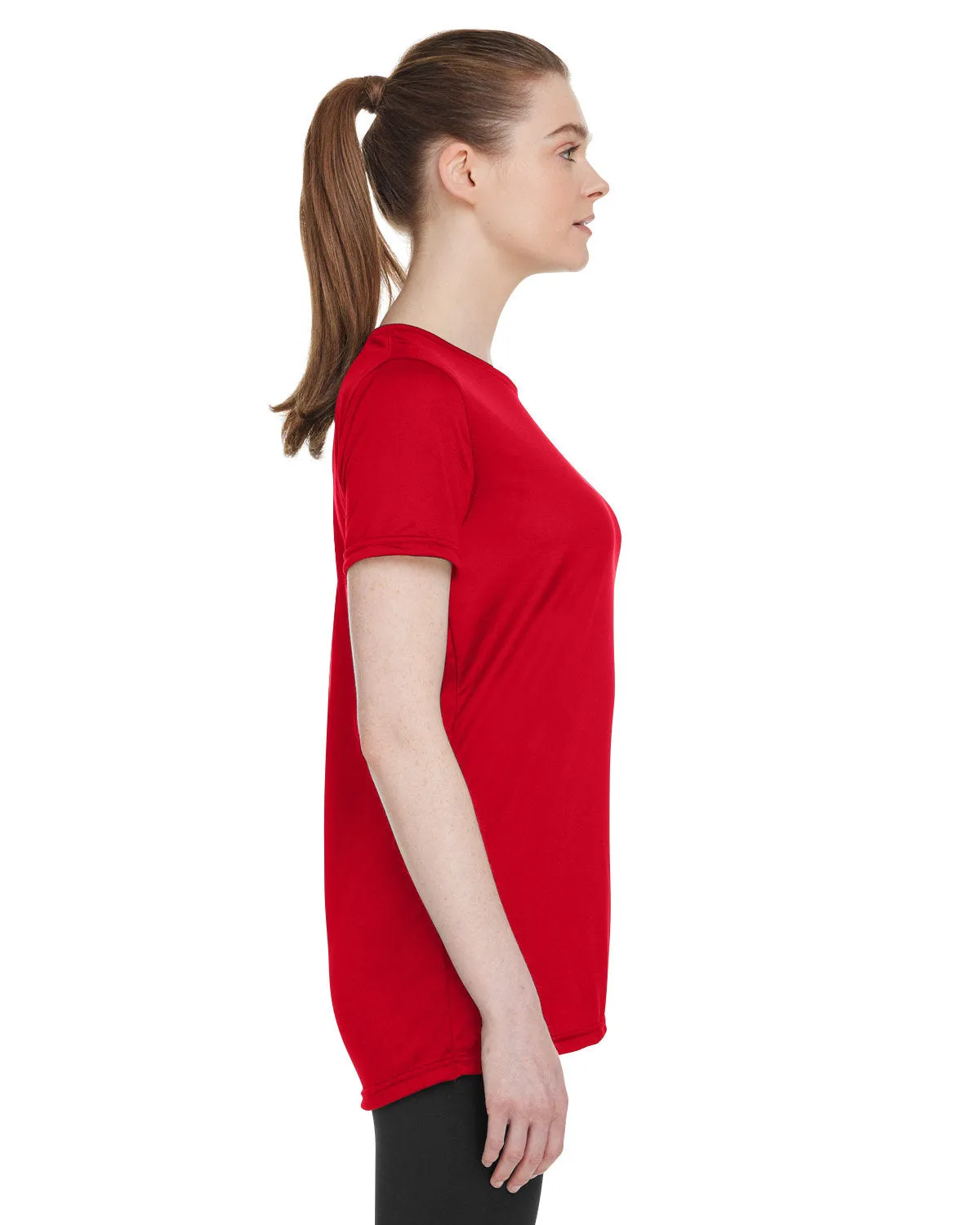 Under Armour Ladies Tech Branded T-Shirts, Red