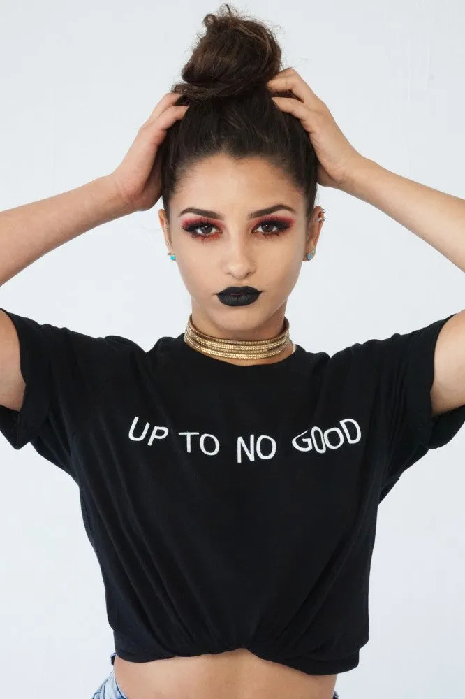 Up to No Good Black Graphic Unisex Tee