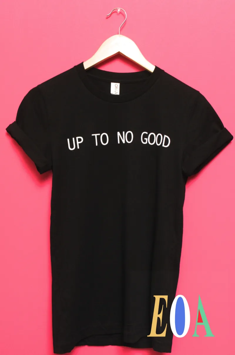 Up to No Good Black Graphic Unisex Tee