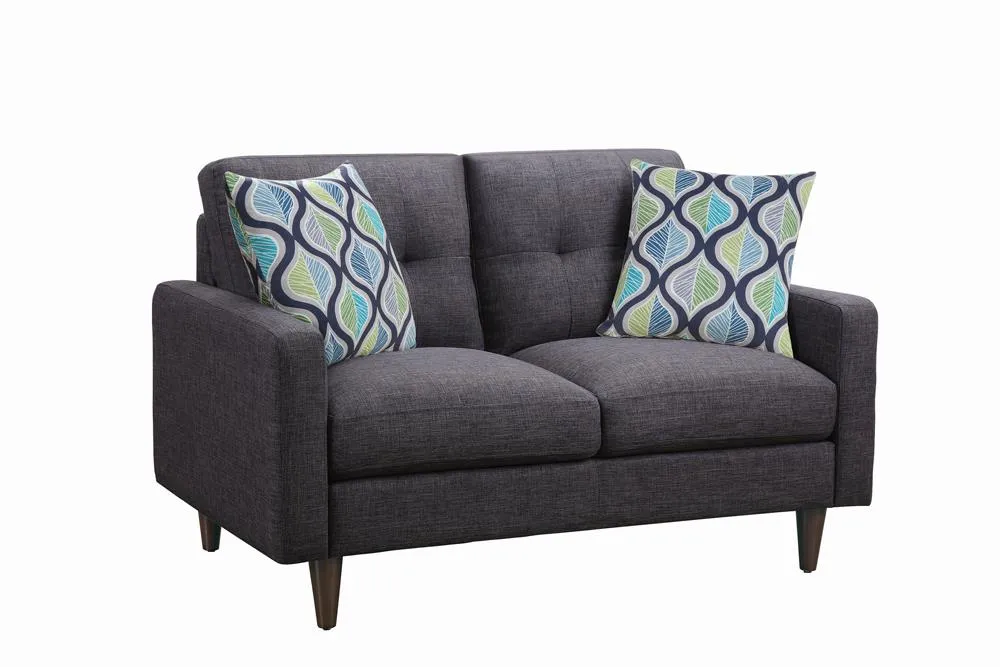 Watsonville Tufted Back Loveseat Gray