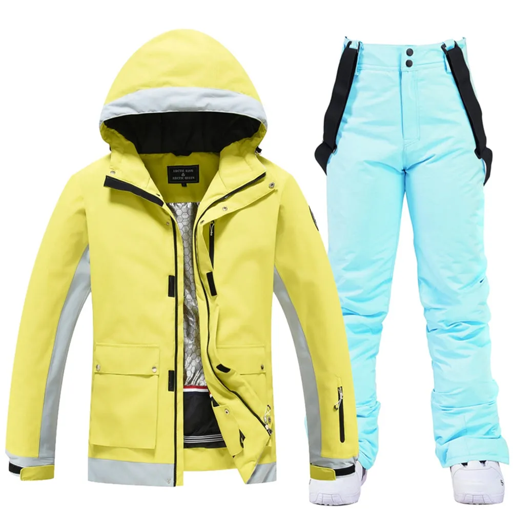 Women's Dazzling Snow Jacket & Bib Pants Waterproof