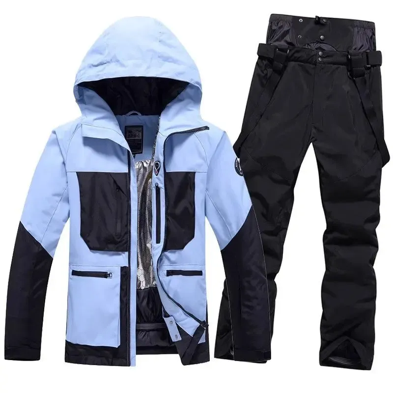 Women's Ski Suits Two Pieces Winter Outdoor Ski Jacket and Pants