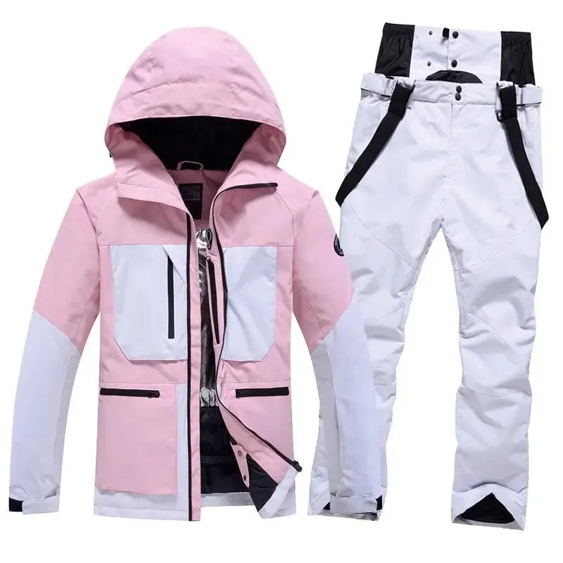 Women's Ski Suits Two Pieces Winter Outdoor Ski Jacket and Pants