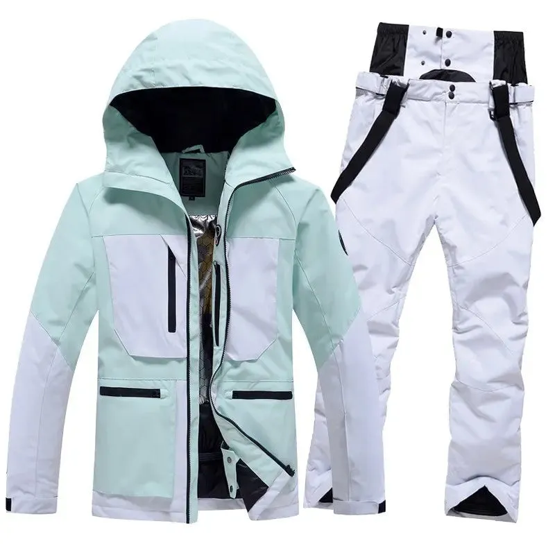 Women's Ski Suits Two Pieces Winter Outdoor Ski Jacket and Pants