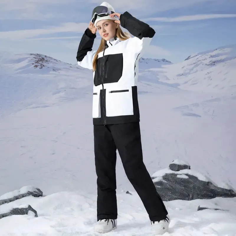 Women's Ski Suits Two Pieces Winter Outdoor Ski Jacket and Pants